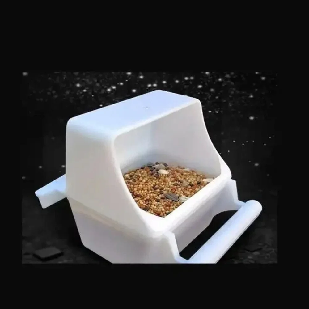 3 PCS Hanging Bird Feeders for Cage Large Capacity Plastic Food Container